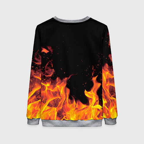 Женский свитшот Ксюша - имя в огне / 3D-Меланж – фото 2