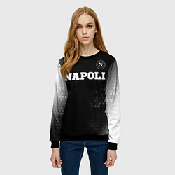 Свитшот женский Napoli sport на темном фоне посередине, цвет: 3D-черный — фото 2