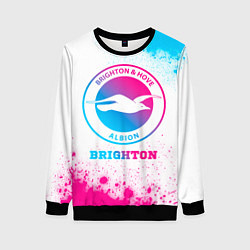 Свитшот женский Brighton neon gradient style, цвет: 3D-черный