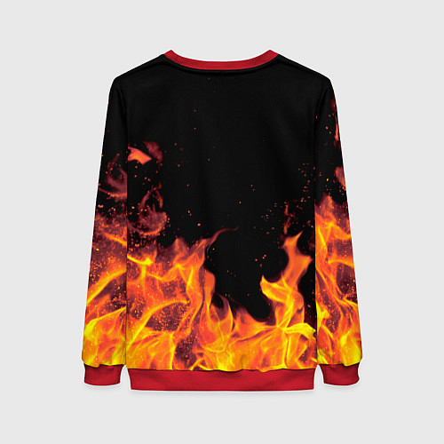 Женский свитшот Ульяна - имя в огне / 3D-Красный – фото 2