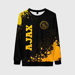 Свитшот женский Ajax - gold gradient вертикально, цвет: 3D-черный