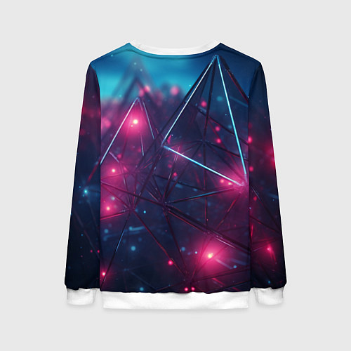 Женский свитшот Конструкция с ярким свечением / 3D-Белый – фото 2