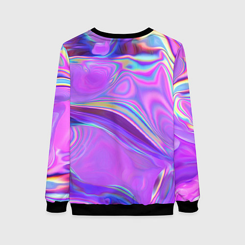 Женский свитшот Неоновый розовый бензин / 3D-Черный – фото 2