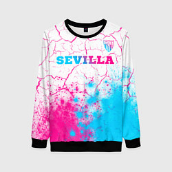 Женский свитшот Sevilla neon gradient style посередине