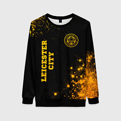 Женский свитшот Leicester City - gold gradient вертикально