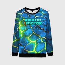 Свитшот женский Abiotic Factor logo bright neon, цвет: 3D-черный