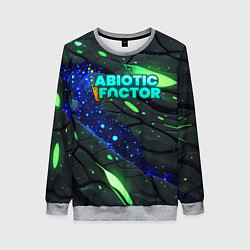 Женский свитшот Abiotic Factor logo bright neon