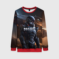 Свитшот женский Mass Effect game space, цвет: 3D-красный