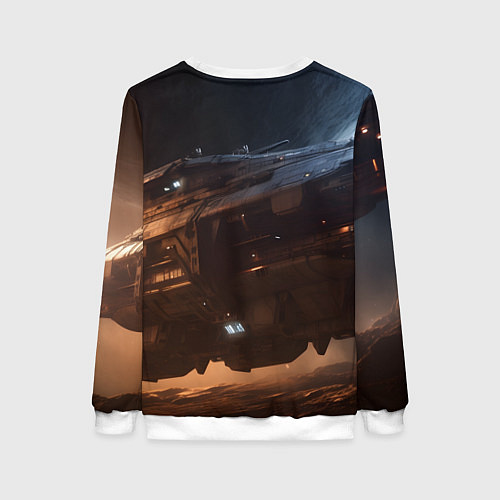 Женский свитшот Mass Effect game space / 3D-Белый – фото 2