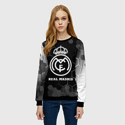 Свитшот женский Real Madrid sport на темном фоне, цвет: 3D-черный — фото 2