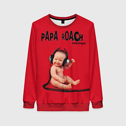 Свитшот женский Papa Roach - baby with headphones, цвет: 3D-красный