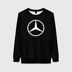 Свитшот женский Mercedes benz logo white, цвет: 3D-черный