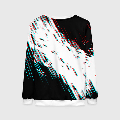 Женский свитшот Glitch effect / 3D-Белый – фото 2