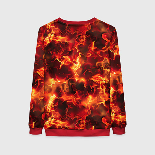Женский свитшот Огненный элементаль / 3D-Красный – фото 2