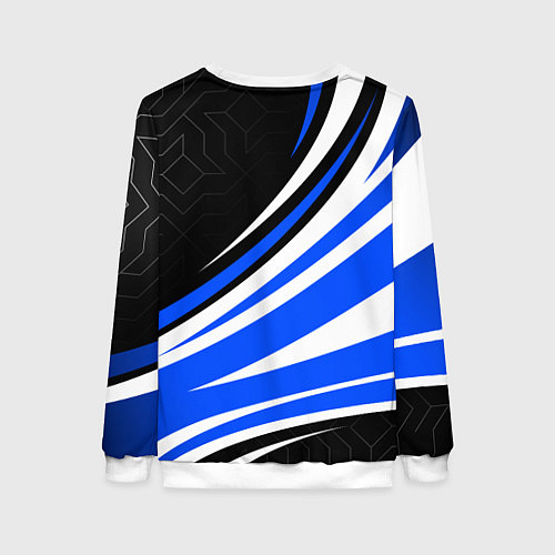 Женский свитшот BMW M - синие волны / 3D-Белый – фото 2