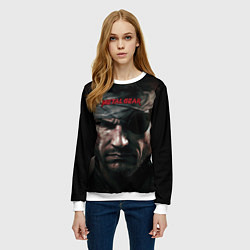Свитшот женский Metal gear Venom Snake, цвет: 3D-белый — фото 2