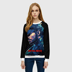 Свитшот женский Веном Снейк Metal gear game, цвет: 3D-белый — фото 2