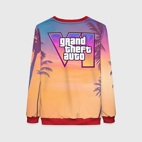 Женский свитшот Люсия в купальнике Gta 6 / 3D-Красный – фото 2