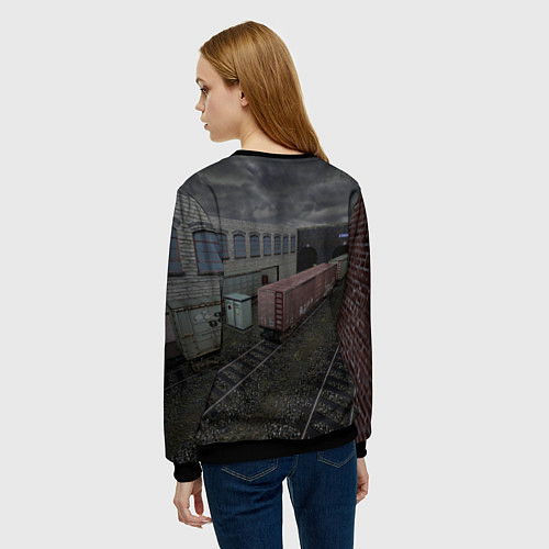 Женский свитшот Counter Strike 1 6 de train / 3D-Черный – фото 4