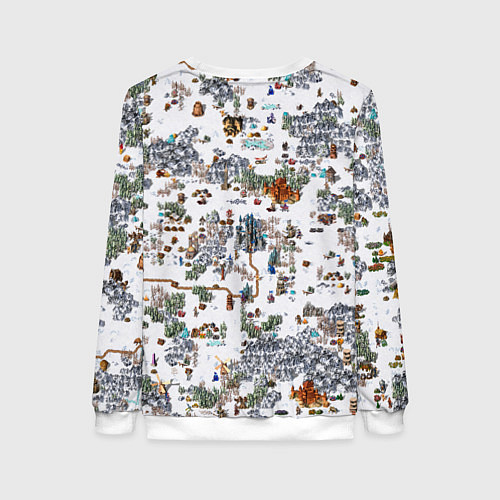 Женский свитшот Герои 3 Карта Башни / 3D-Белый – фото 2