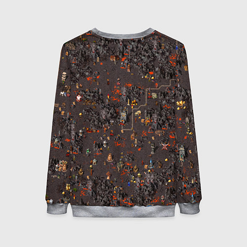 Женский свитшот Герои 3 Карта Инферно / 3D-Меланж – фото 2