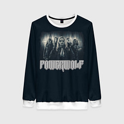 Свитшот женский Powerwolf band grey, цвет: 3D-белый