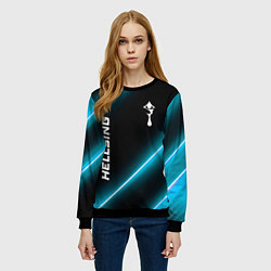 Свитшот женский Hellsing неоновые лампы, цвет: 3D-черный — фото 2