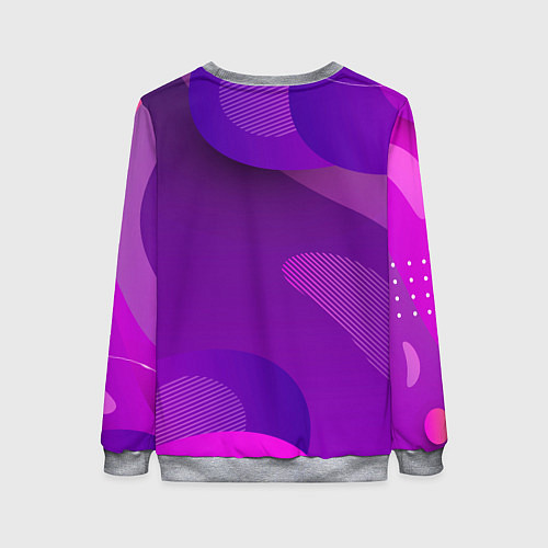 Женский свитшот Модная сова на фиолетовом / 3D-Меланж – фото 2