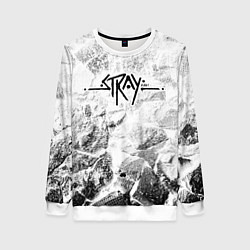 Женский свитшот Stray white graphite