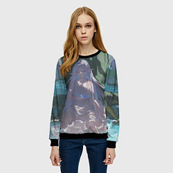 Свитшот женский Фрирен под деревом, цвет: 3D-черный — фото 2