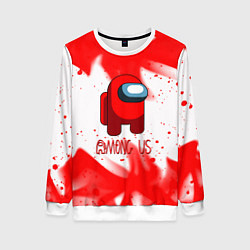 Женский свитшот Амонг ас красный огонь