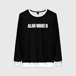 Свитшот женский Alan Wake 2 logo game, цвет: 3D-белый