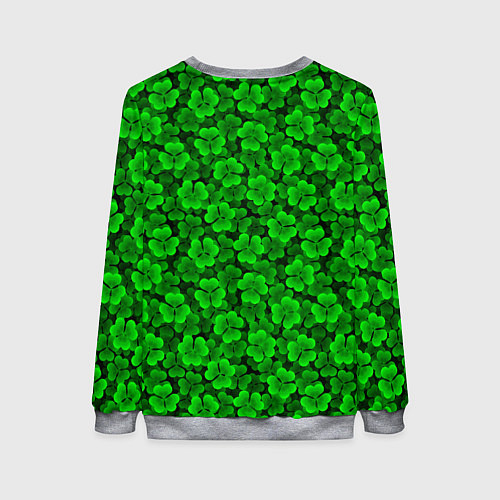 Женский свитшот Клеверный узор паттерновый / 3D-Меланж – фото 2