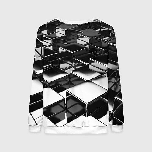 Женский свитшот Хромированная абстракция / 3D-Белый – фото 2