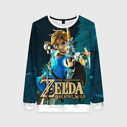Свитшот женский Zelda - Link, цвет: 3D-белый