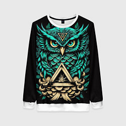 Женский свитшот Мудрая сова в скандинавском стиле