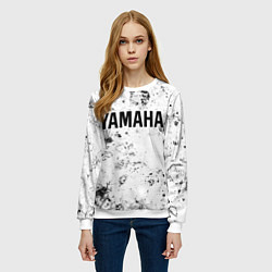 Свитшот женский Yamaha dirty ice, цвет: 3D-белый — фото 2