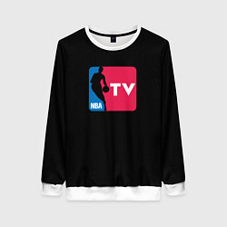 Свитшот женский NBA tv logo, цвет: 3D-белый