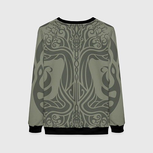 Женский свитшот Слава богам и предкам - Иггдрасиль / 3D-Черный – фото 2