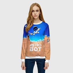 Свитшот женский Astro bot персонажи, цвет: 3D-белый — фото 2