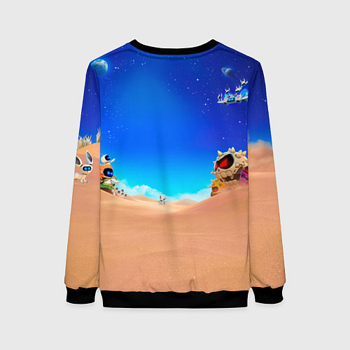 Женский свитшот Astro bot персонажи / 3D-Черный – фото 2