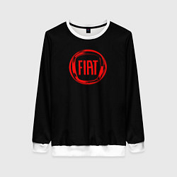 Свитшот женский FIAT logo red, цвет: 3D-белый