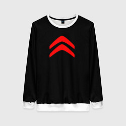 Свитшот женский Citroen logo red, цвет: 3D-белый