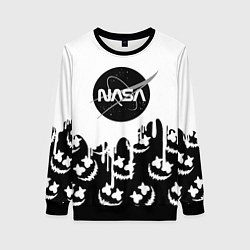 Свитшот женский Marshmello x Nasa, цвет: 3D-черный