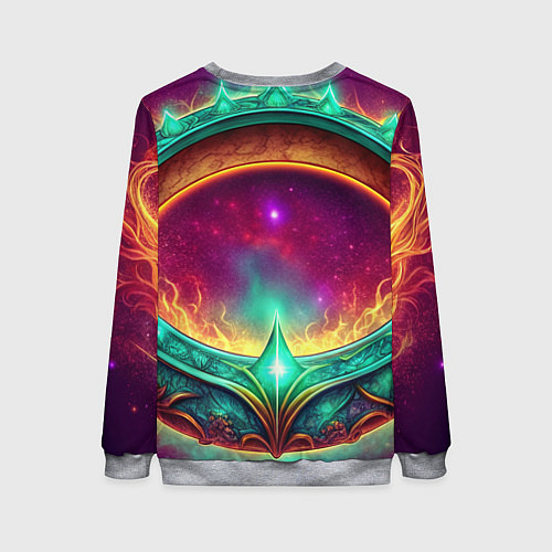 Женский свитшот Elden Ring кольцо и магия / 3D-Меланж – фото 2
