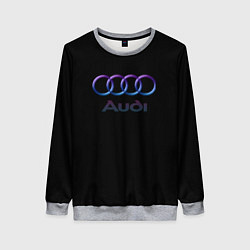 Свитшот женский Audi neon logo, цвет: 3D-меланж