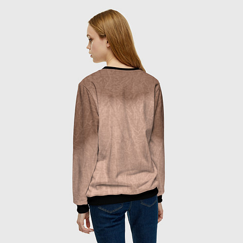 Женский свитшот Suburbans supreme: beige / 3D-Черный – фото 4