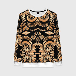 Свитшот женский Славянский этнический узор, цвет: 3D-белый
