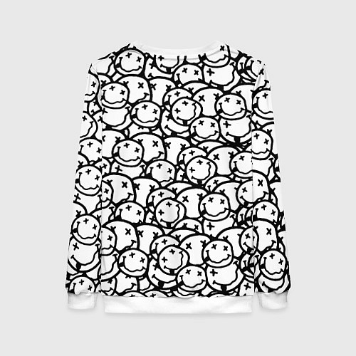 Женский свитшот Nirvana rock pattern / 3D-Белый – фото 2