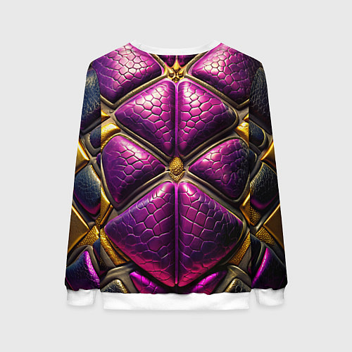 Женский свитшот Текстурная кожа в космическом стиле костюма жука / 3D-Белый – фото 2
